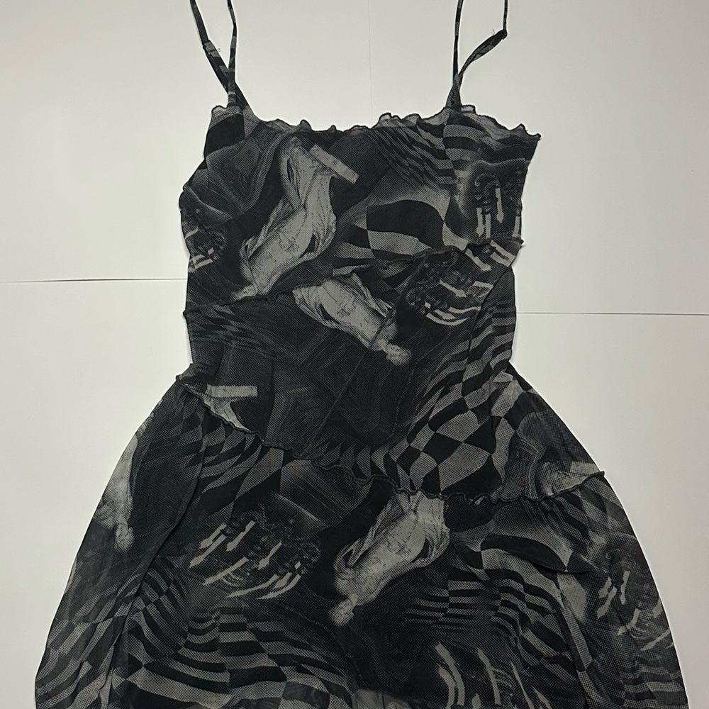 Urban Outfitters Black and White Textured Dress